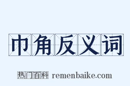 巾角反义词是什么意思的图片